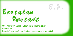 bertalan umstadt business card